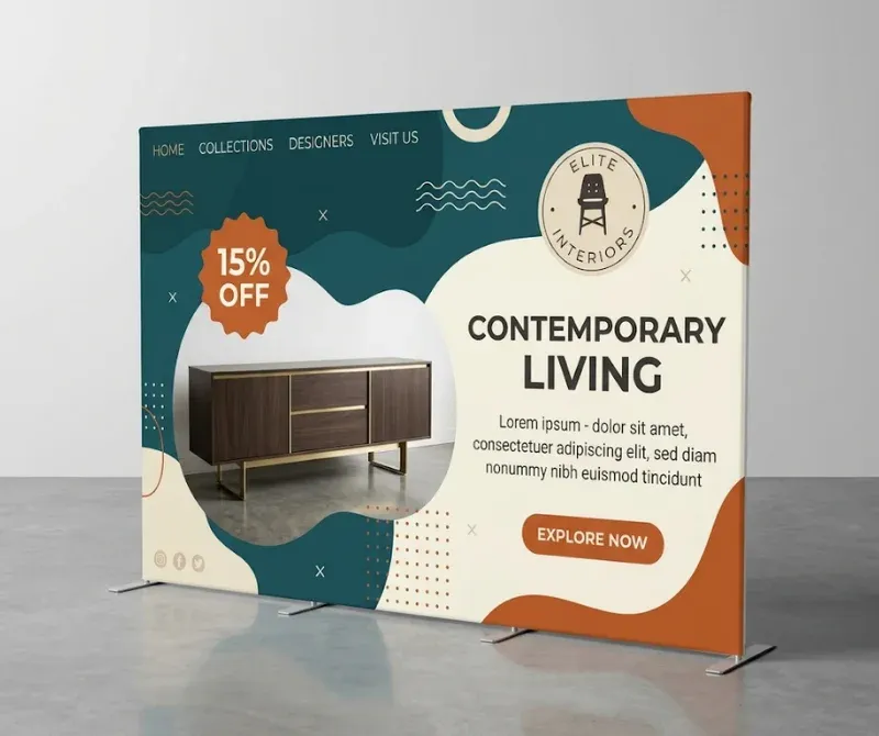10 ft SEG graphic display for exhibitions and events.