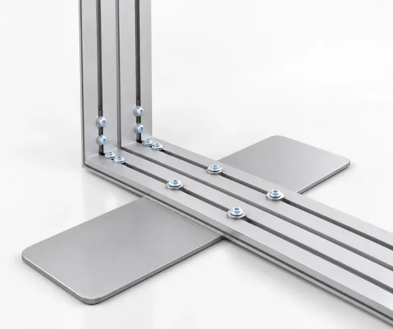 Non-lit 10 ft SEG display with stable metal base.