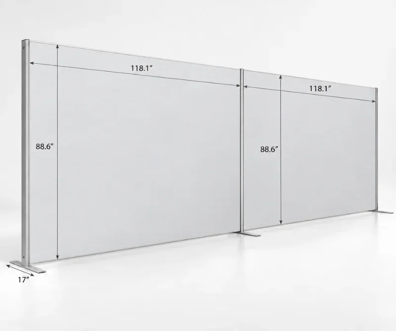 20 ft SEG display with large fabric graphic dimensions.