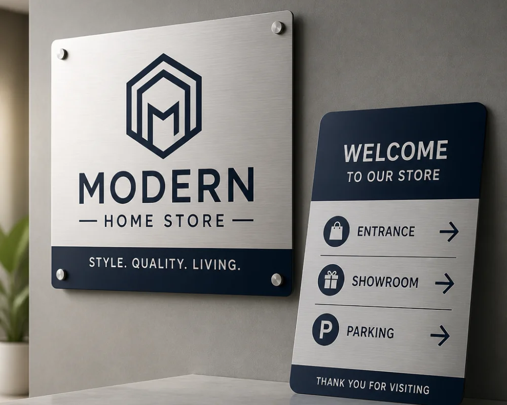 Aluminum metal signs with elegant residential property identification