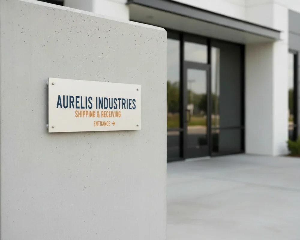 Aluminum sign printing for commercial property identification