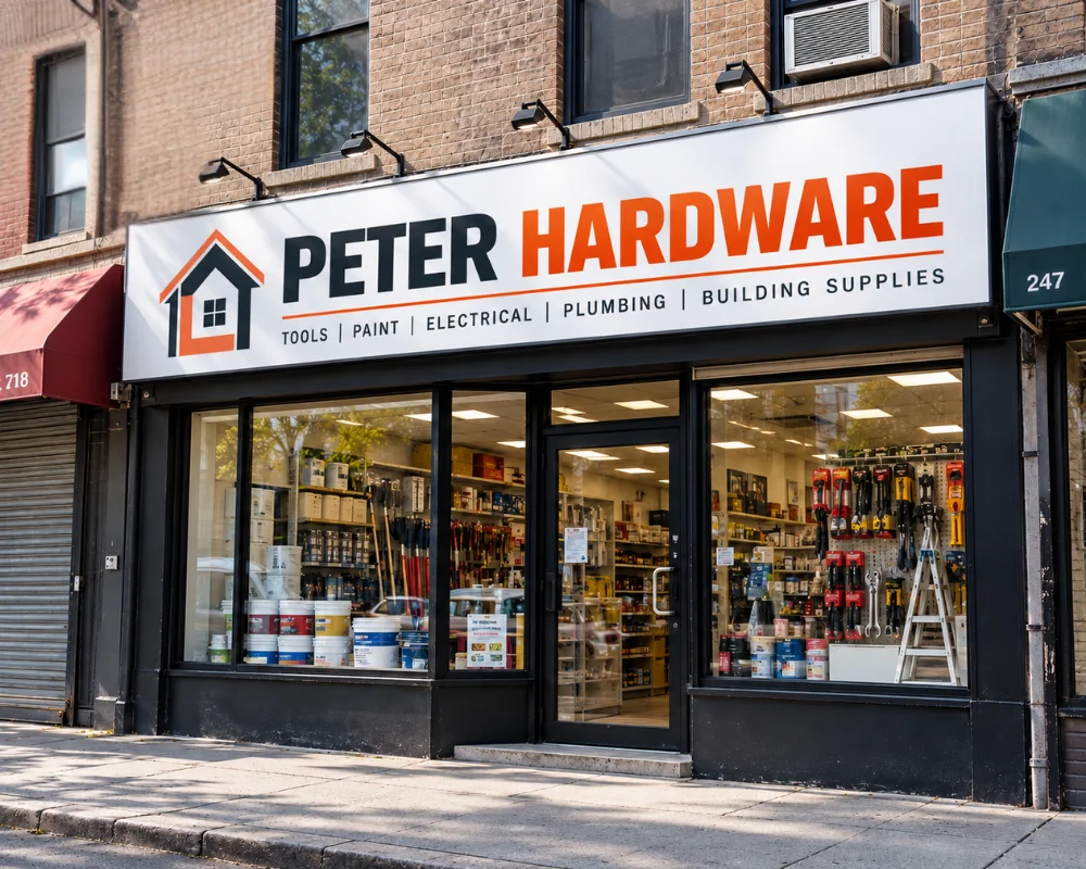 Commercial aluminum signs installed on a coffee shop storefront
