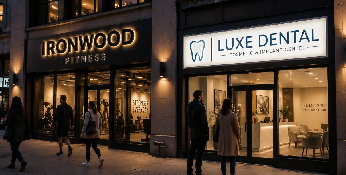 Channel letters vs cabinet signs comparison for commercial storefront branding.