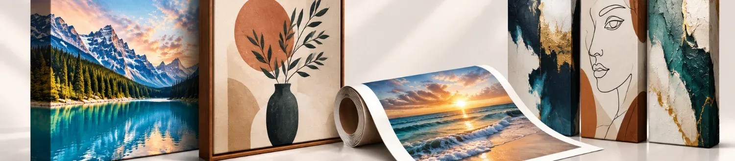 Canvas printing for custom wall art and interior decor