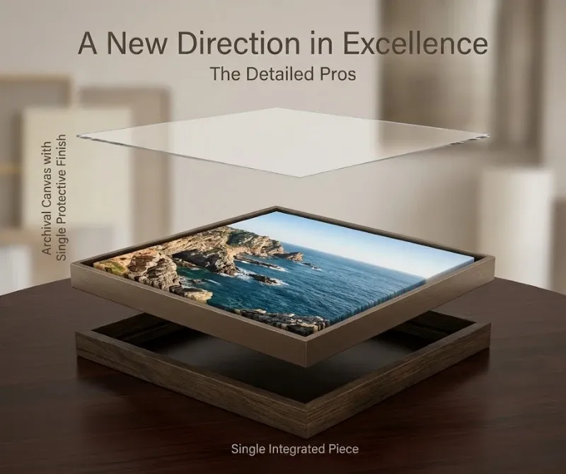Canvas wrap prints displayed as decorative wall art