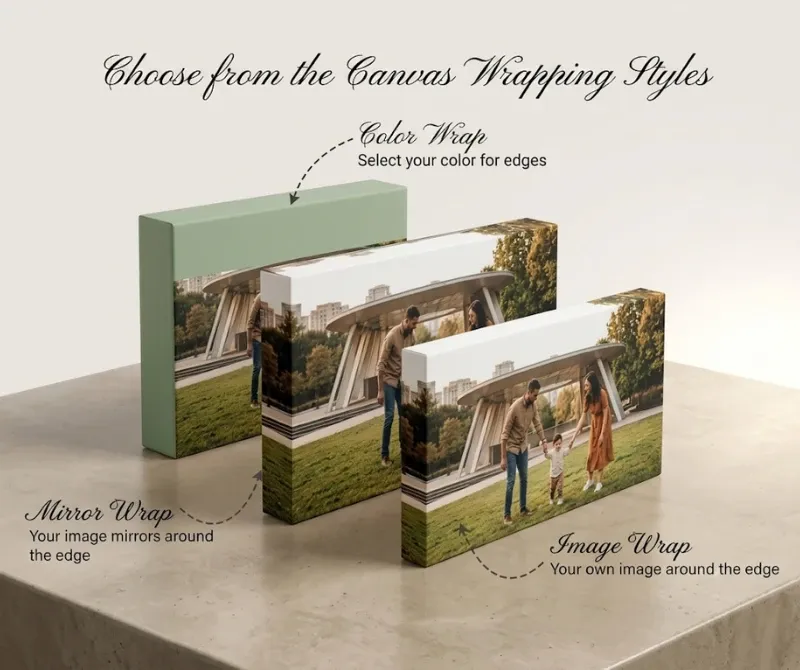 Custom canvas wrap print with vibrant photographic artwork