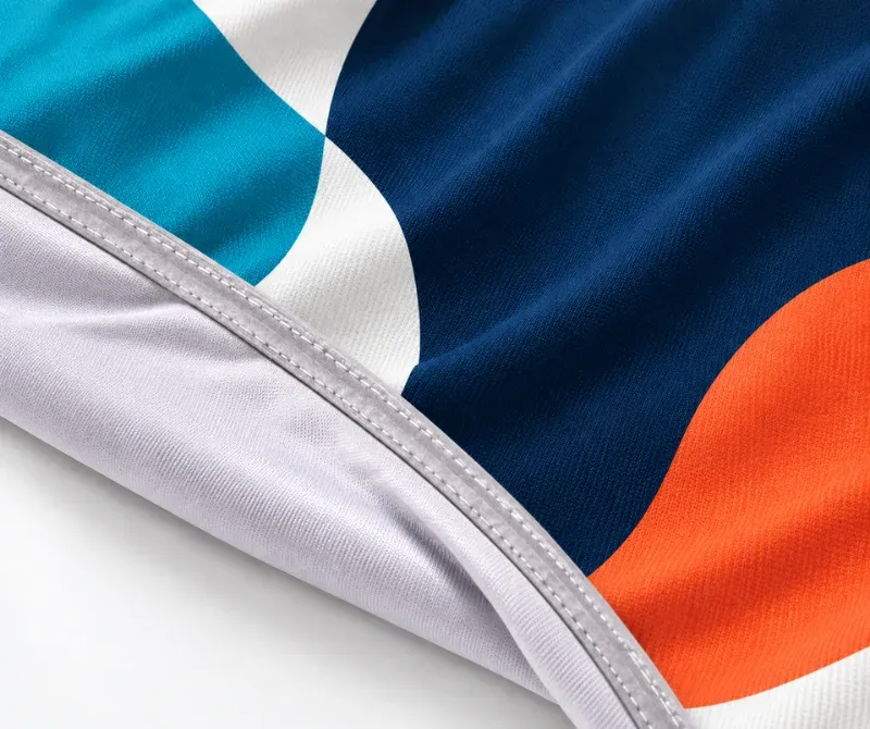 Custom SEG fabric graphics with detailed stitched edge
