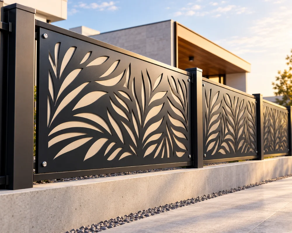 Dibond aluminum signs used for durable outdoor decorative screening