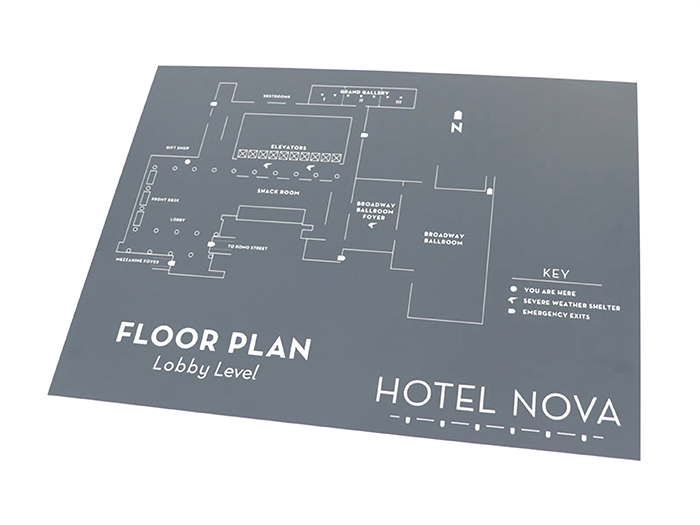 Floor Plan Sign - Hotel Nova