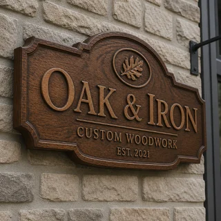 Carved signs for custom exterior business branding