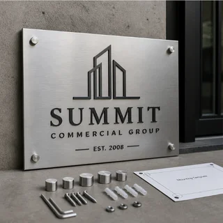 Exterior business signs with durable custom metal signage