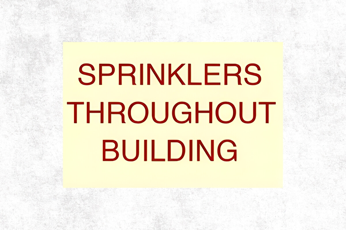 Fire Sprinkler System Signs