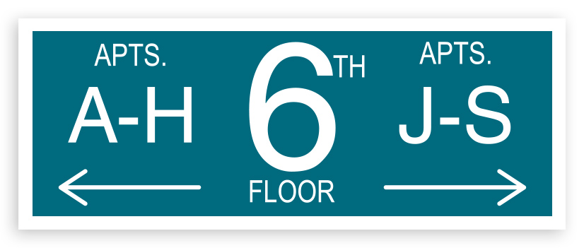 Floor Number Sign
