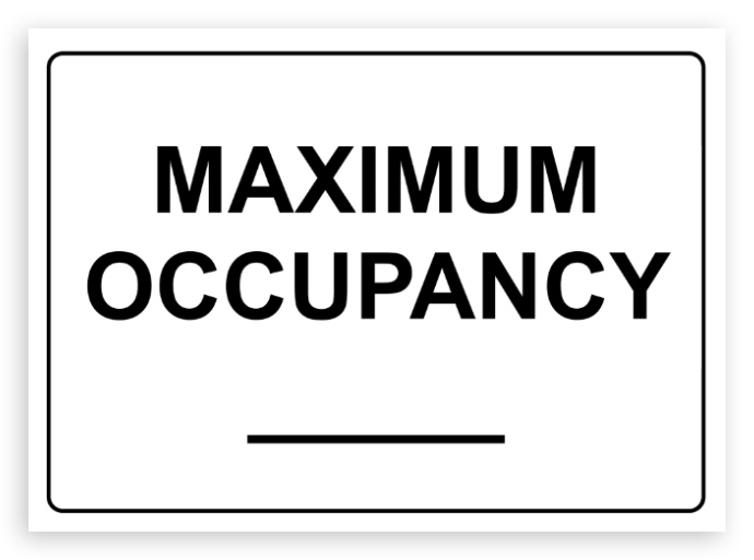 Maximum Occupancy Sign