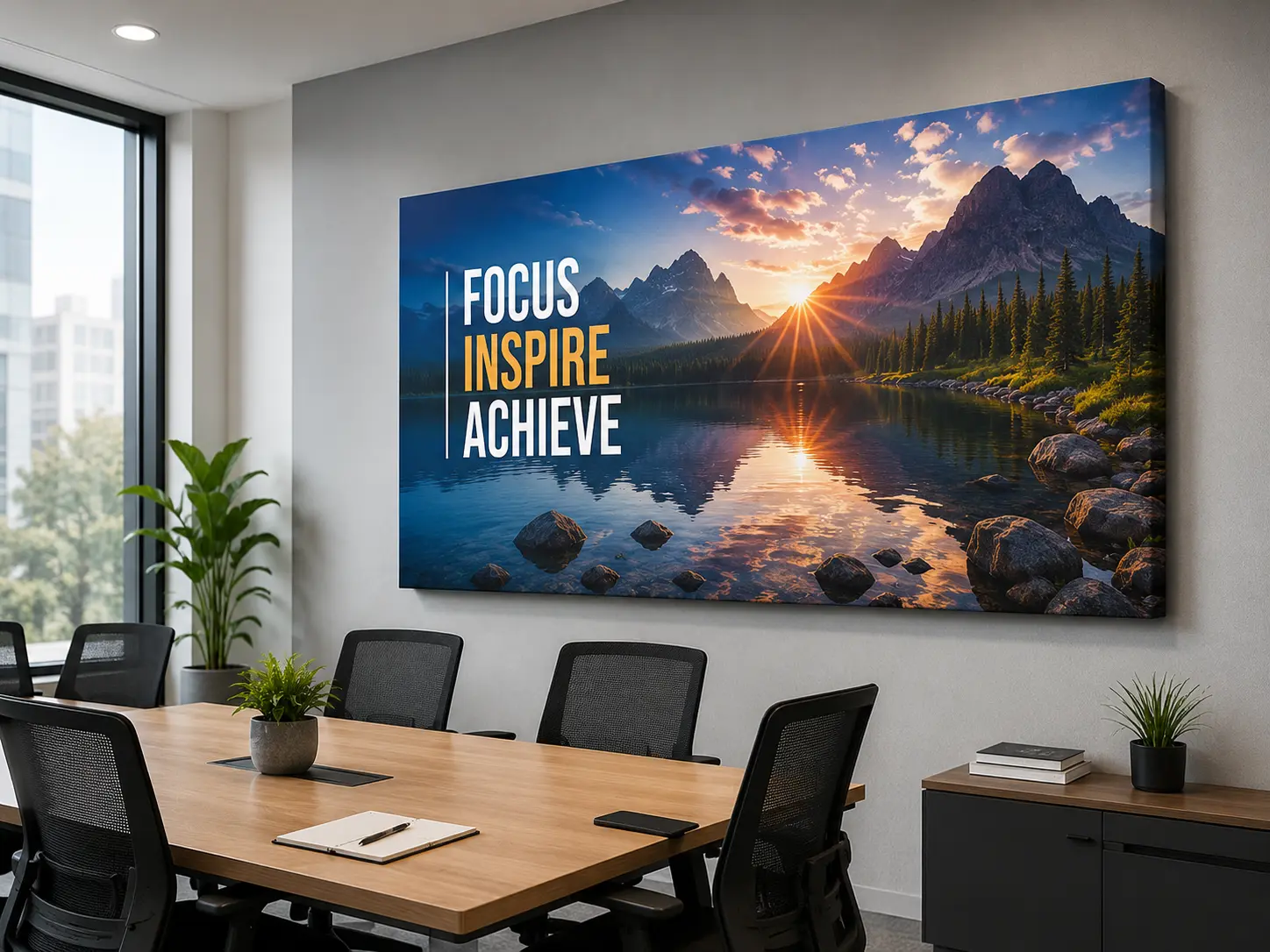 Custom wall wraps for office interior graphics