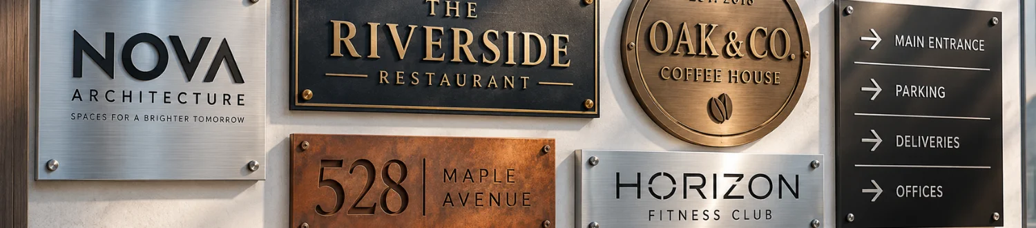 Custom metal signs and commercial metal signage