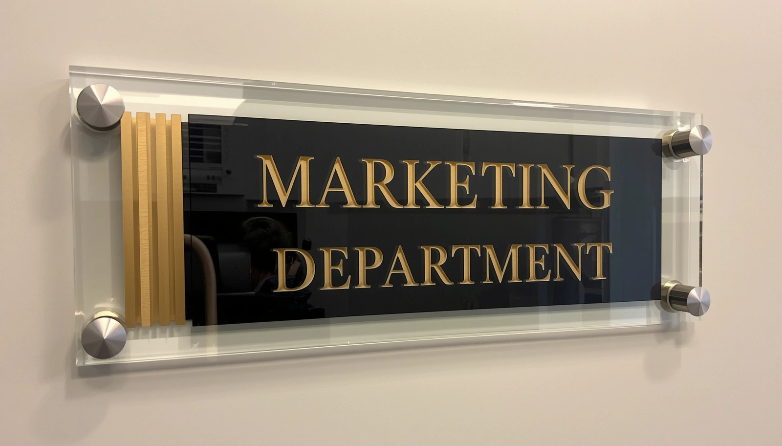  Modern acrylic office door name plates with stand-offs