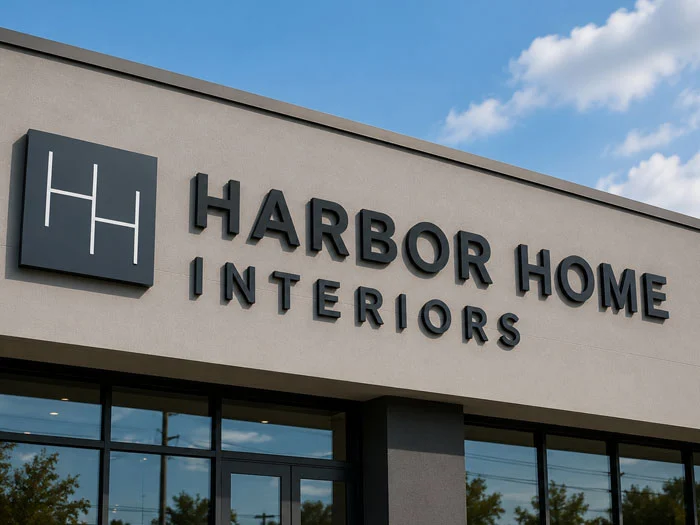 Dimensional plastic lettering for indoor commercial signage