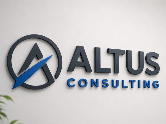 Flush mounted letters used for modern interior branding
