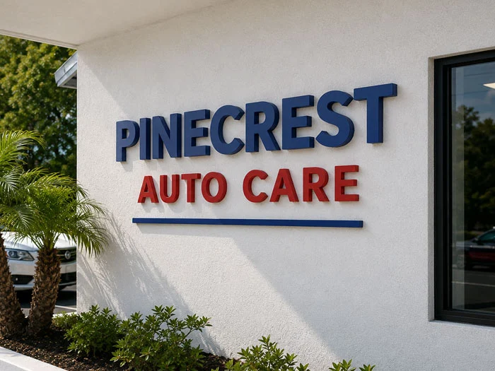 Laser cut plastic letters for custom business signs