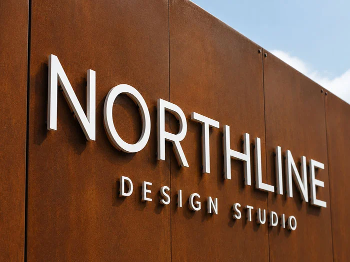 Plastic letters for signage used in commercial interiors