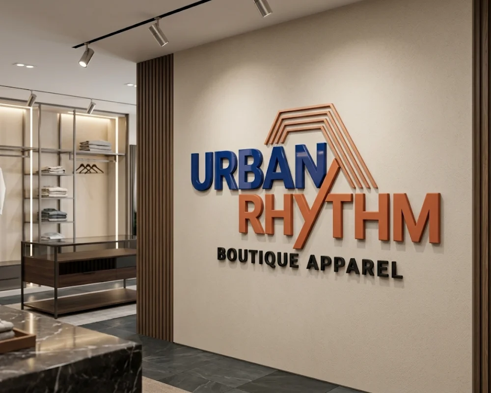 Custom PVC signage with dimensional letters for a boutique