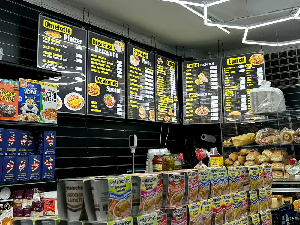 Digital Menu Wall Display for Cafés
