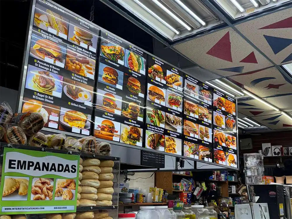 Fast Food Digital Menu Installation