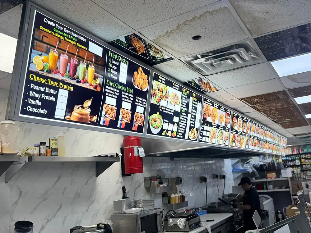 Illuminated Menu Board for Restaurants