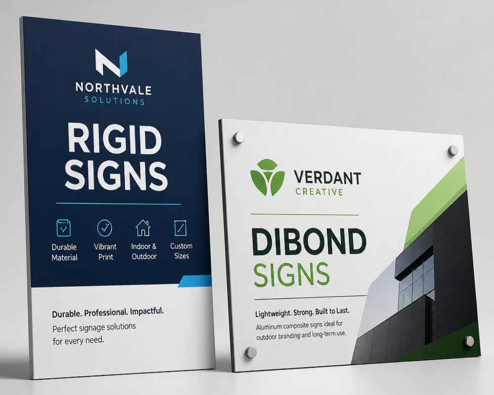  Custom Dibond signs for durable outdoor business signage