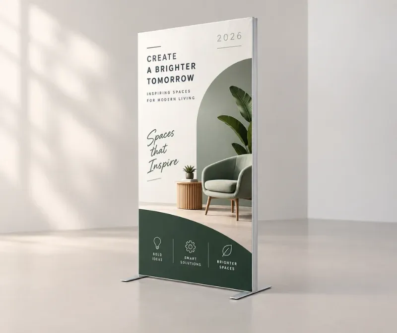 10 ft SEG fabric stand for trade show displays.