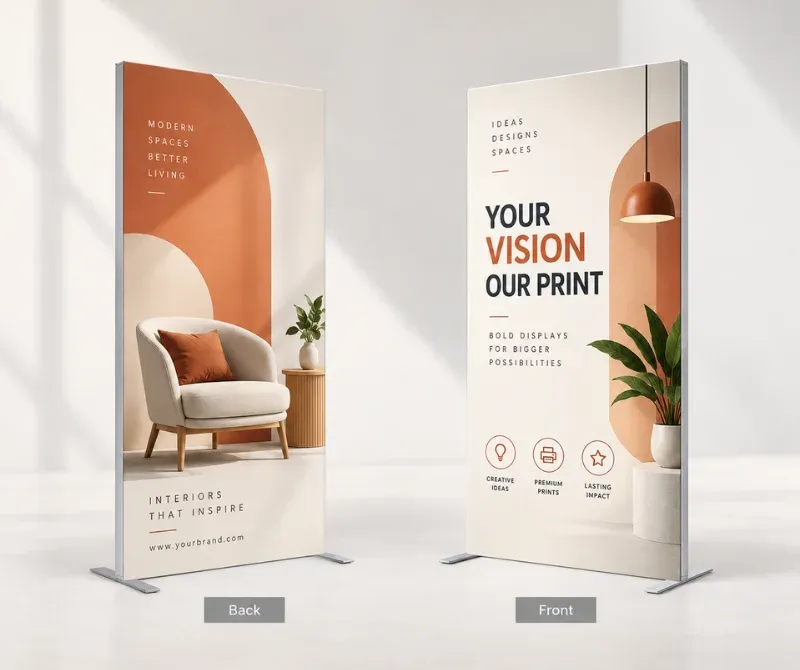 3 ft SEG fabric stand for custom displays.