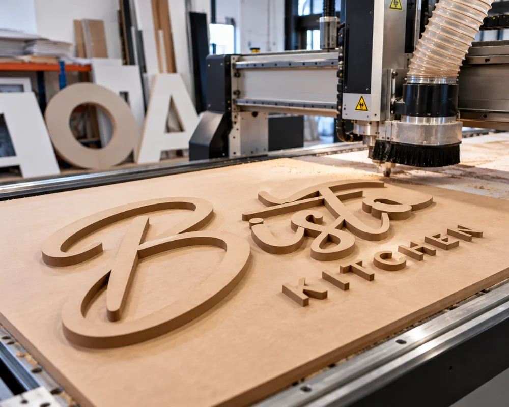 CNC cutting services for precision lettering and custom business signs