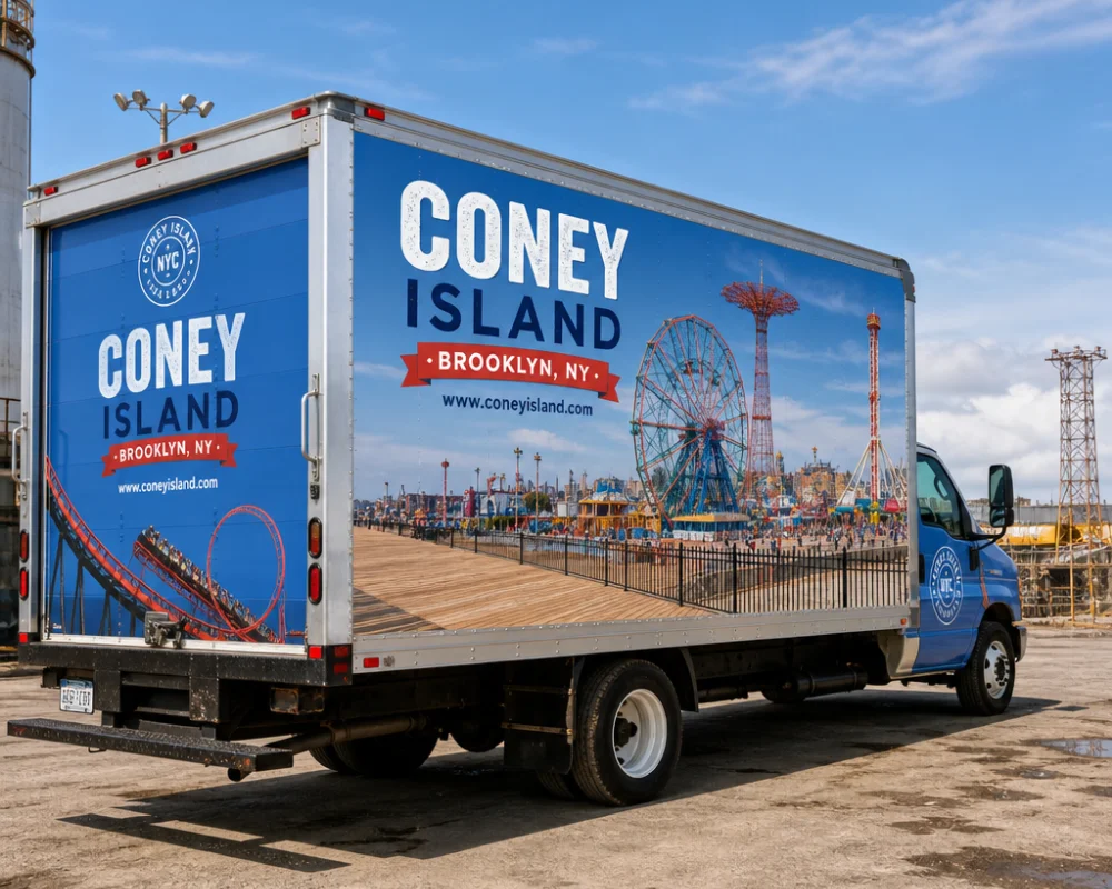 Commercial truck wraps with bakery product graphics