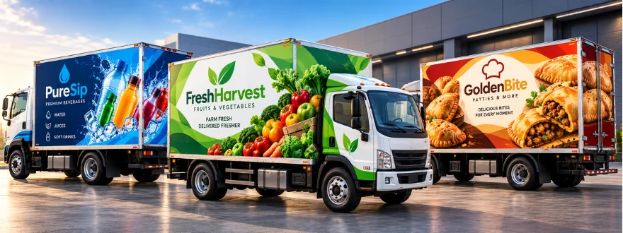 Custom truck wrapping services for commercial vehicles