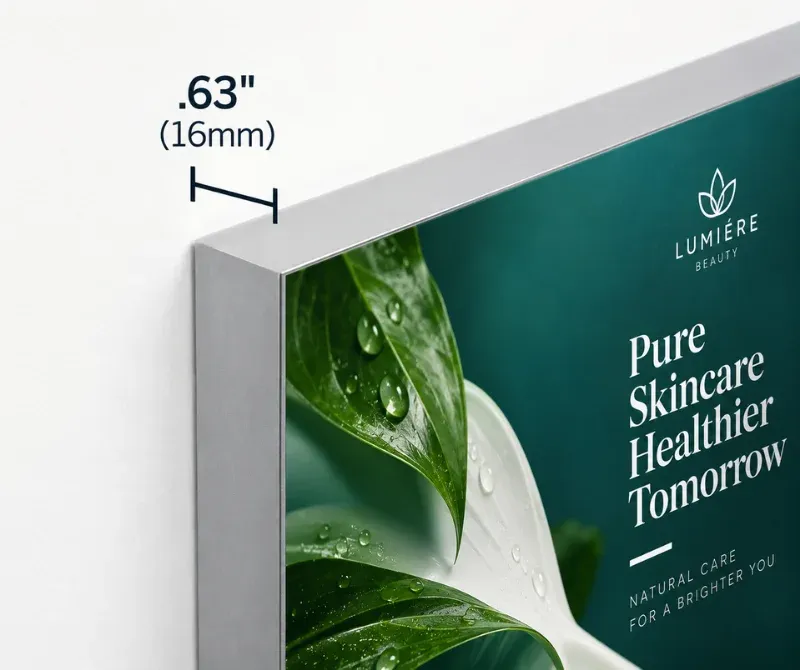 Wall Mount SEG frame profile for fabric graphics