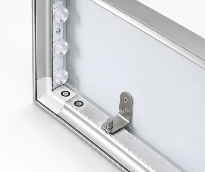 Wall Mount SEG hardware for custom fabric wall display